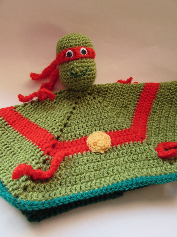 Teenage Mutant Ninja Turtle Security Blanket crochet pattern