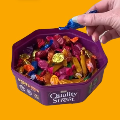 TeaCosyFolk's Spider Trick or Treat Quality Street Box Cover