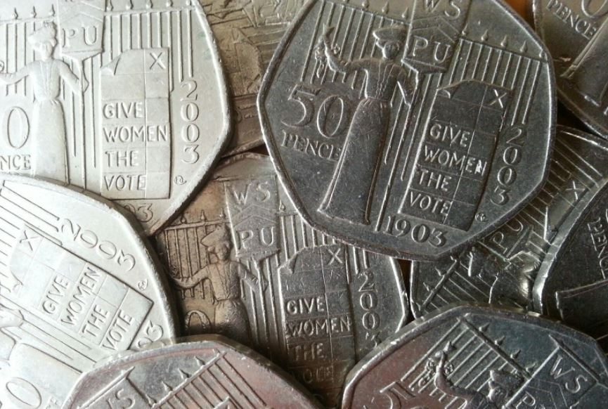 Suffragette 50p coin