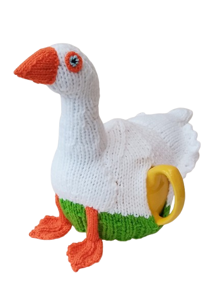 White Embden Goose tea cosy